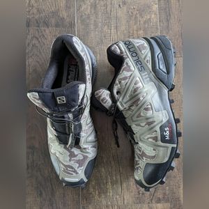 Salomon Men's Speedcross 3 Mountain Trail, Camo Titanium/Dark Titanium size 8.5